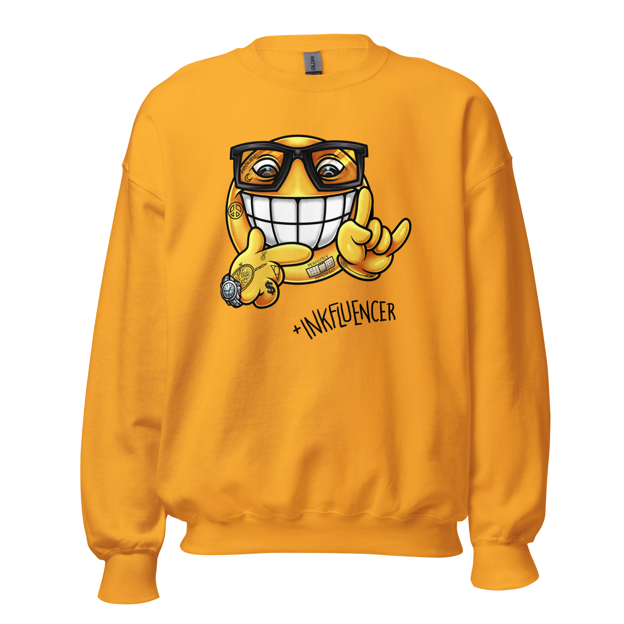 Black Ink Smiley Face Sweatshirt - Image 3