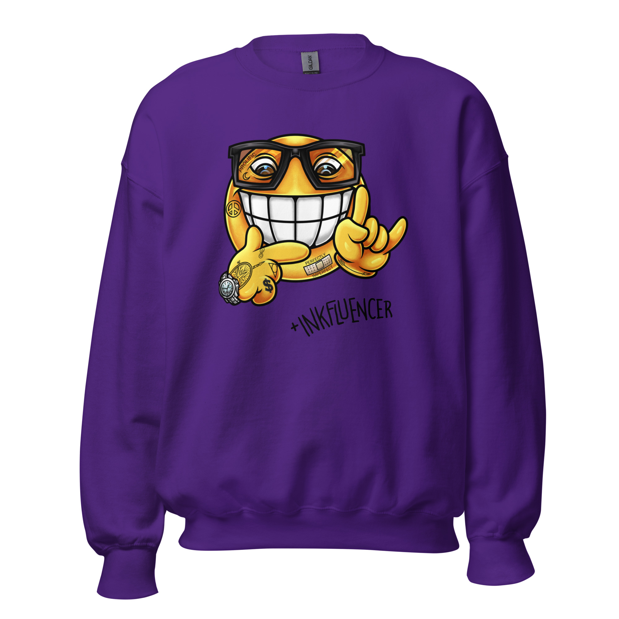 Black Ink Smiley Face Sweatshirt - Image 2