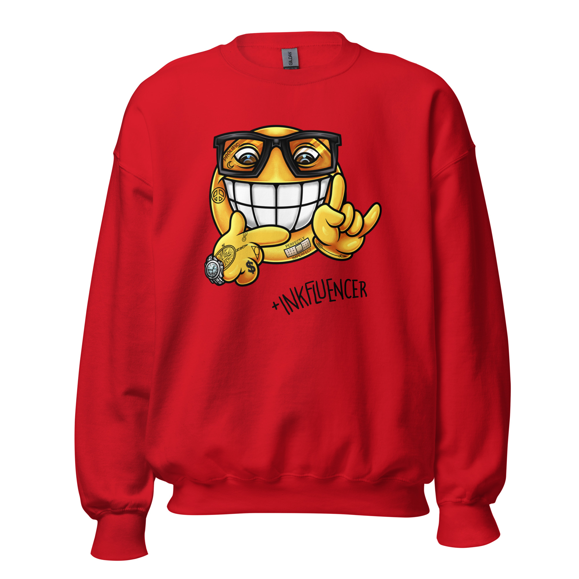 Black Ink Smiley Face Sweatshirt
