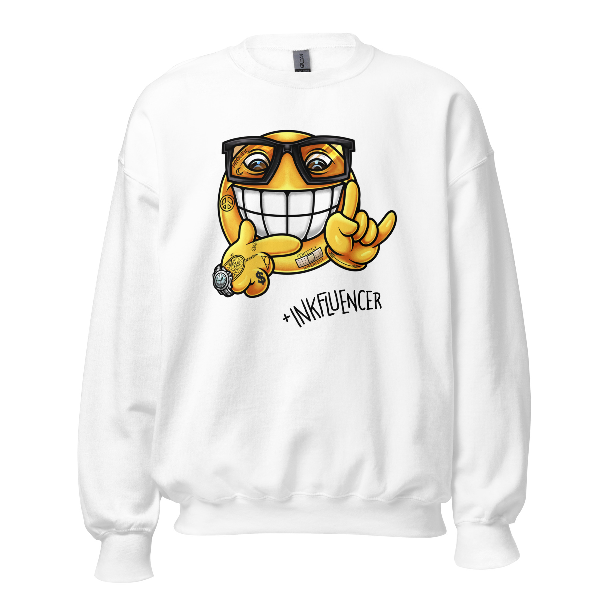 Black Ink Smiley Face Sweatshirt - Image 5